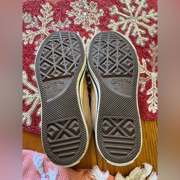 Converse Single Star Beige Leather Low-Tops Sz 8.5 Women, Sz 7 Men - Picture 8 of 12